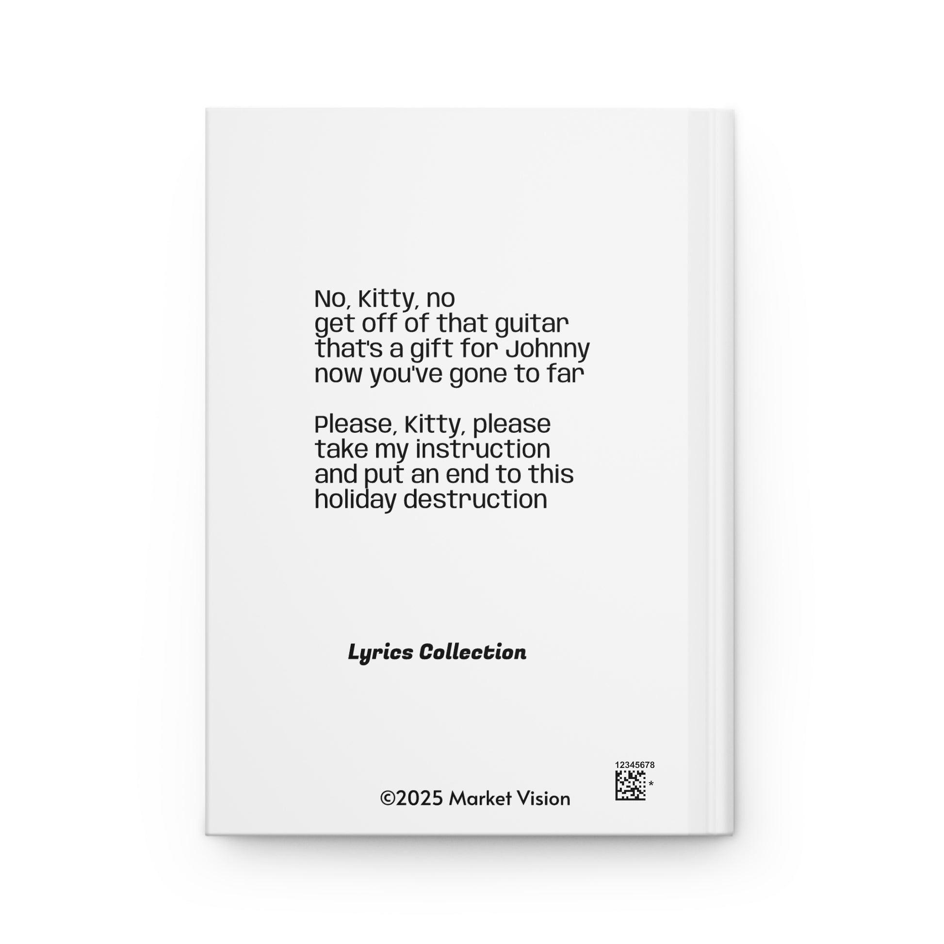 Hardcover Journal — Christmas Kitty Rocks!   Journal from "Lyrics Collection"