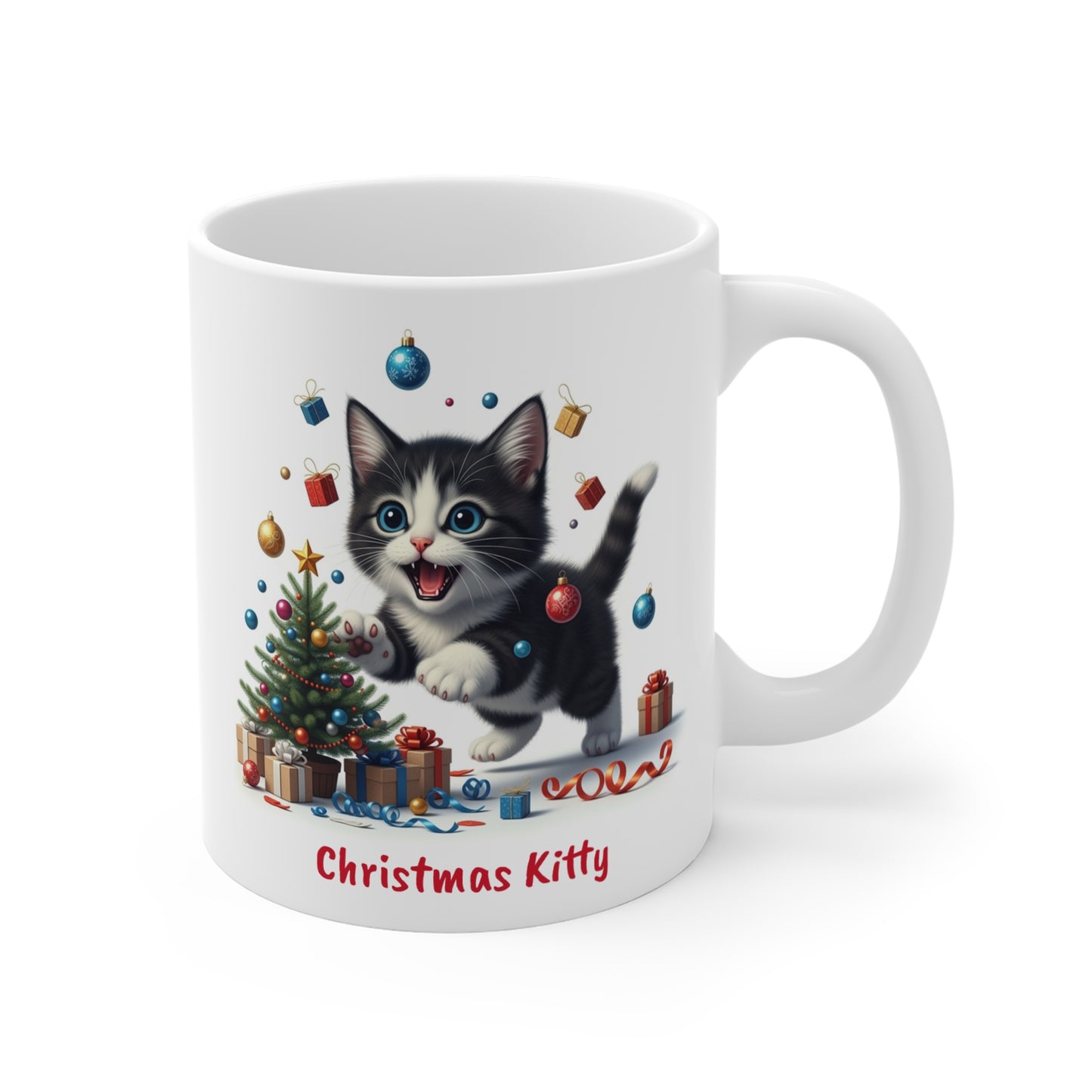 "Christmas Kitty" Mug 11oz